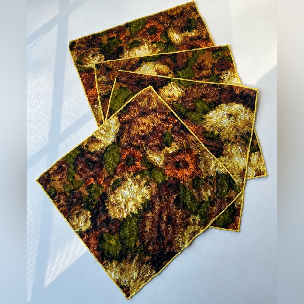 1970’s Vintage Fabric Remnant Napkins
